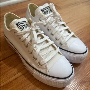 Converse White All Star Platform Sneakers